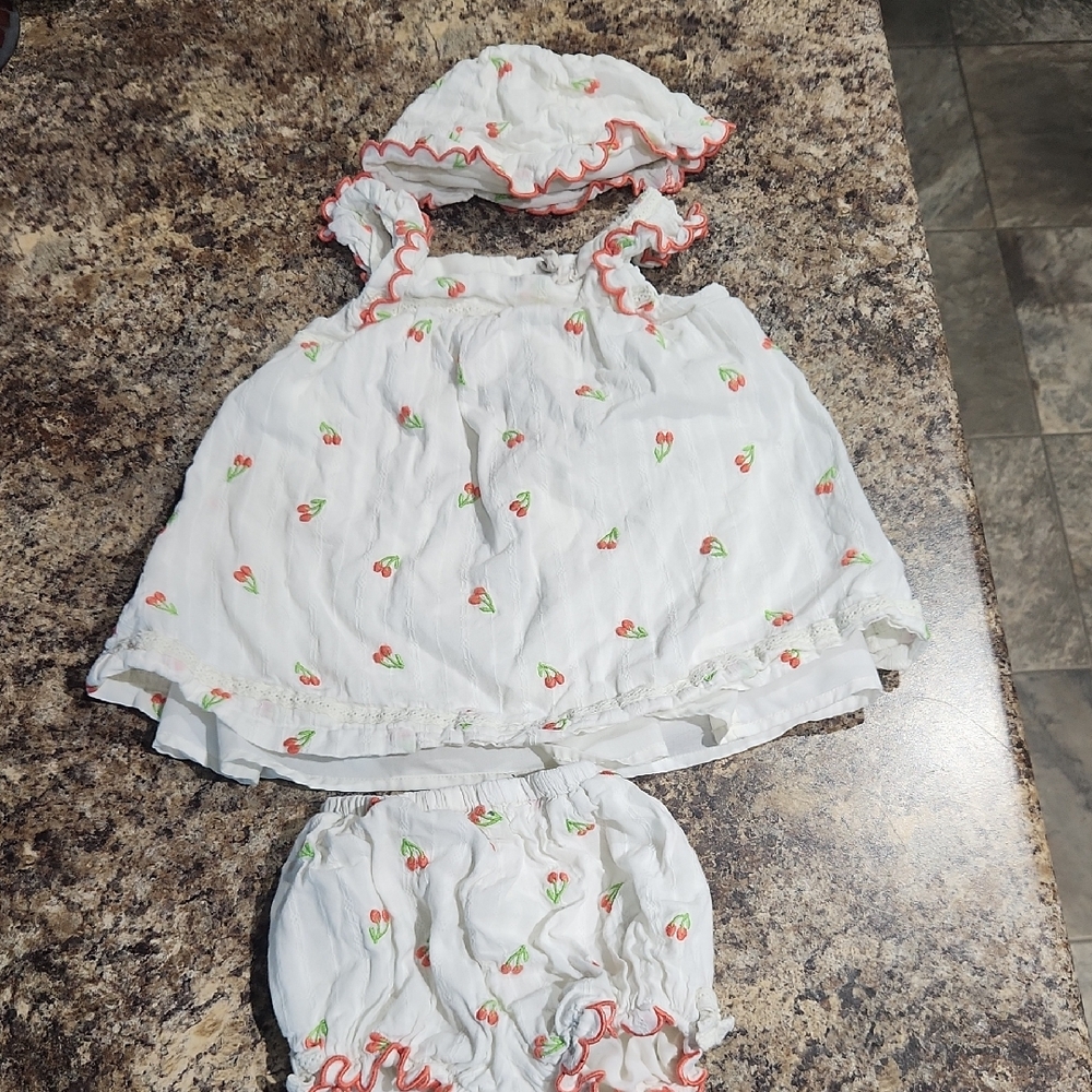 White and Red Kids Matching Set